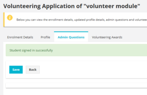 View Volunteer Application